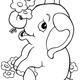 268x268 Baby Elephant Color Pages 1941130