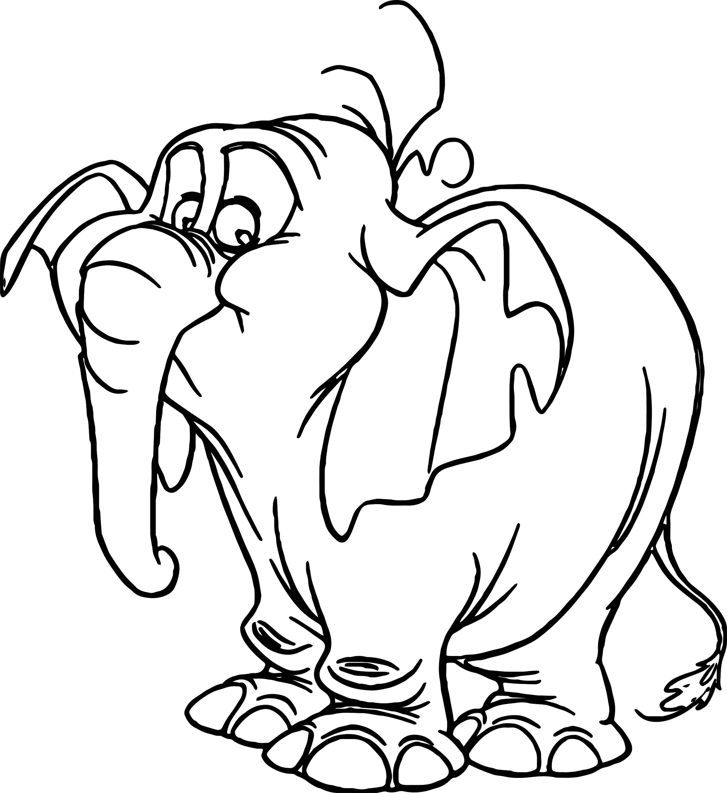 2413x2633 Tantor Cute Baby Elephant Coloring Page In Pages