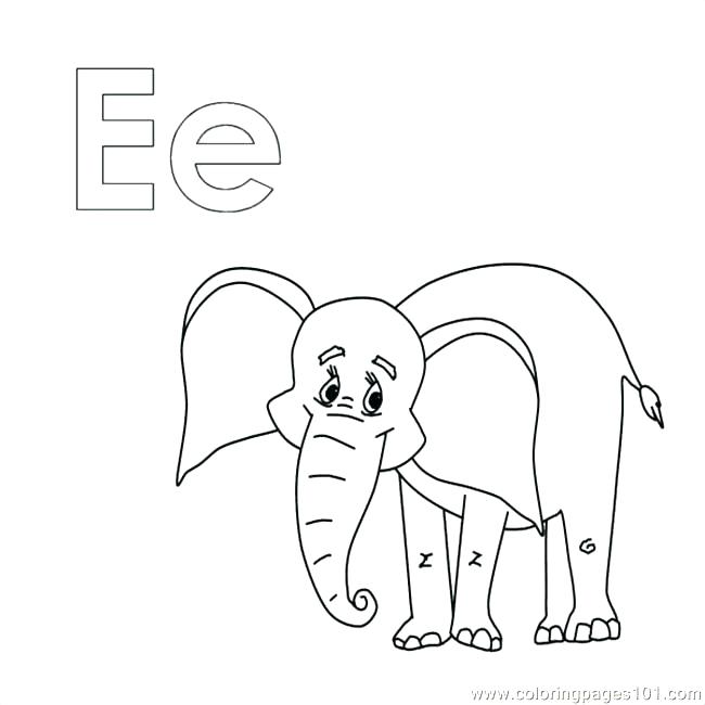 650x650 Baby Elephant Coloring Page E Is For Elephant Coloring Page E