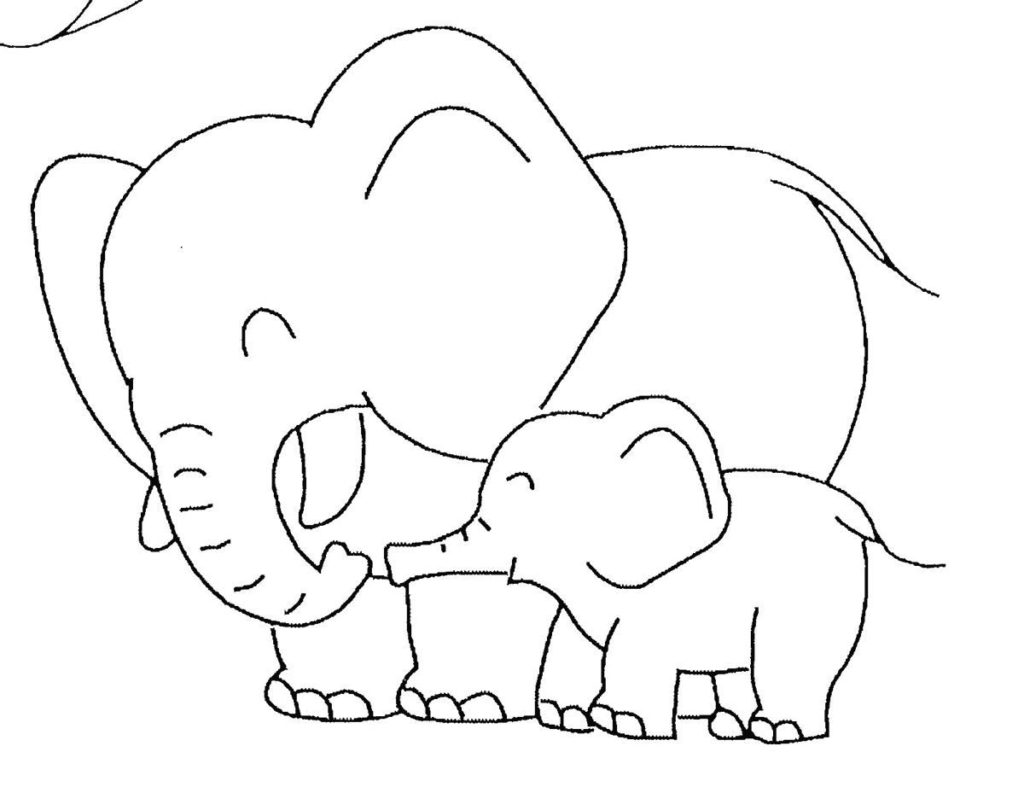 1024x787 Baby Elephant Coloring Pages 9