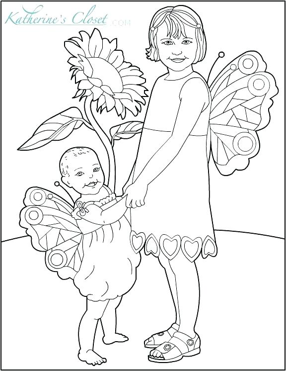 576x746 Baby Fairy Colouring Pages Coloring View Larger Printable