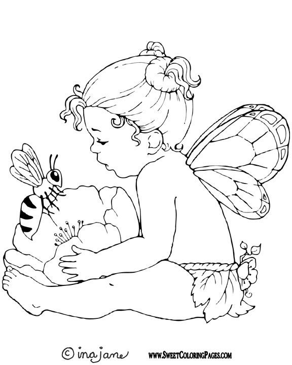 576x720 Adult Fairy Coloring Pages Babies Fairies Coloring 16