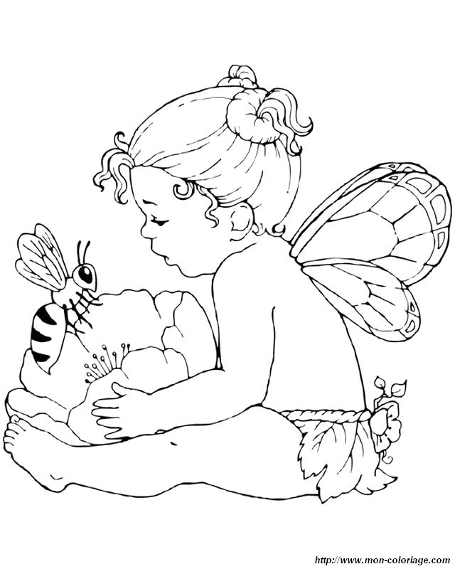 640x800 Pin Baby Fairies Coloring Pages On , Baby Fairy Coloring