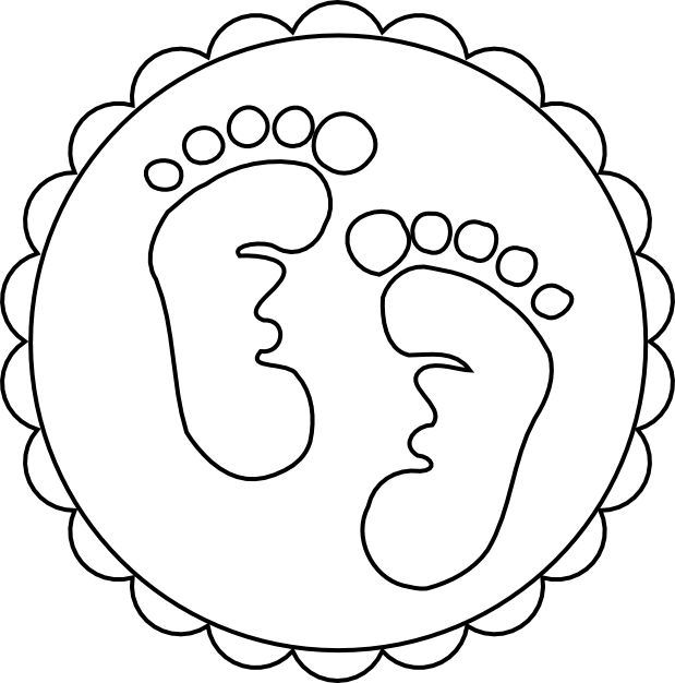 Baby Footprint Coloring Page