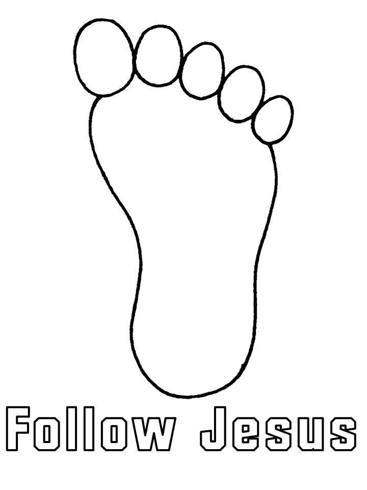 720x960 Follow In Jesus' Footsteps Footprint Template Printable