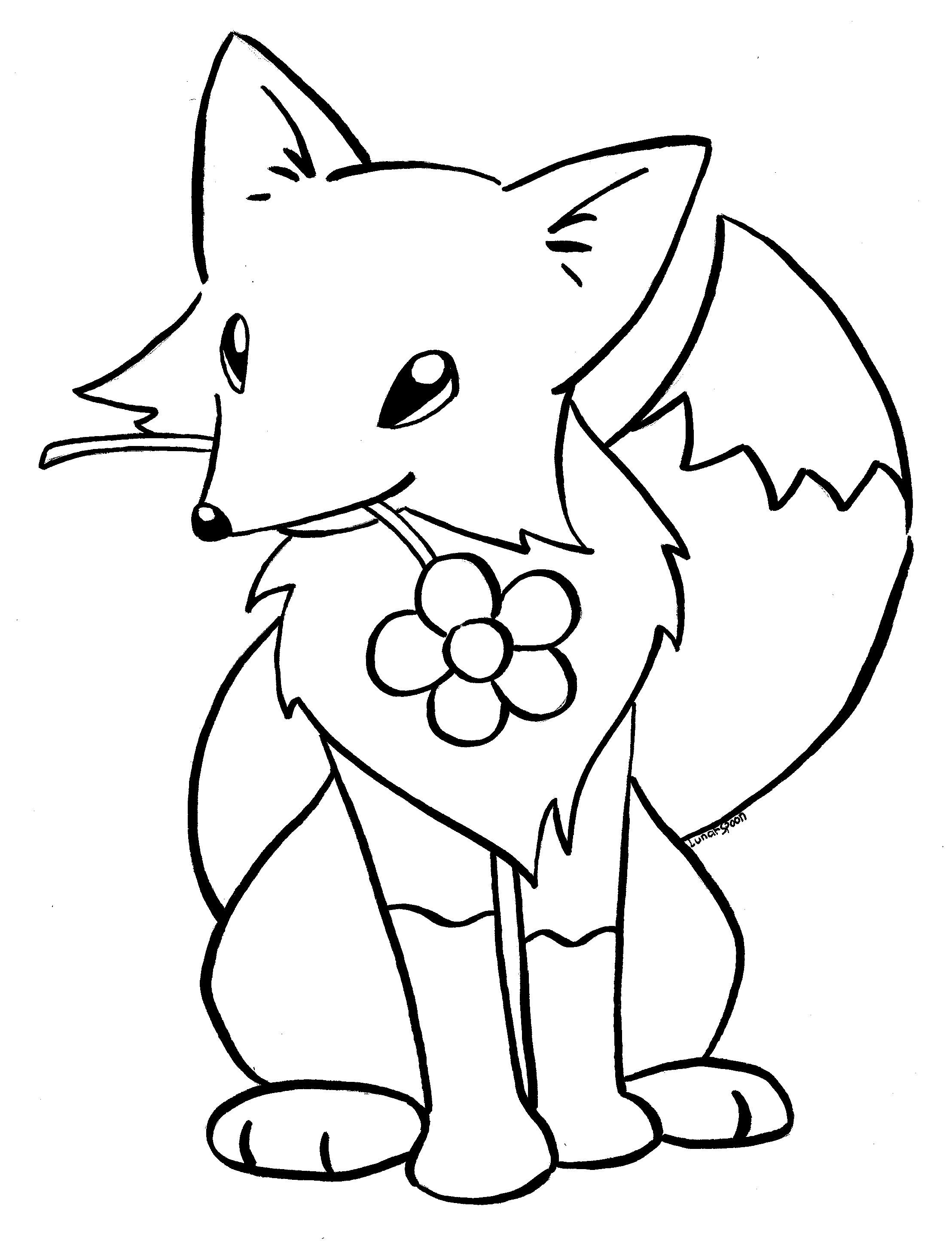2216x2900 Cute Baby Fox Coloring Pages 2