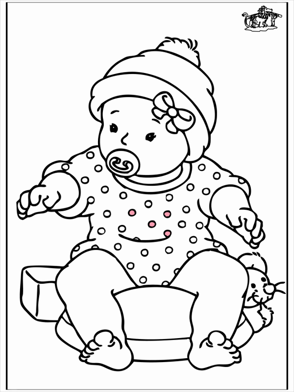 Baby Girl Coloring Pages