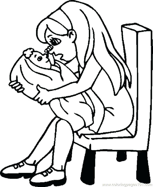 650x790 Baby Girl 2 Coloring Page And Baby Girl With Umbrella Coloring