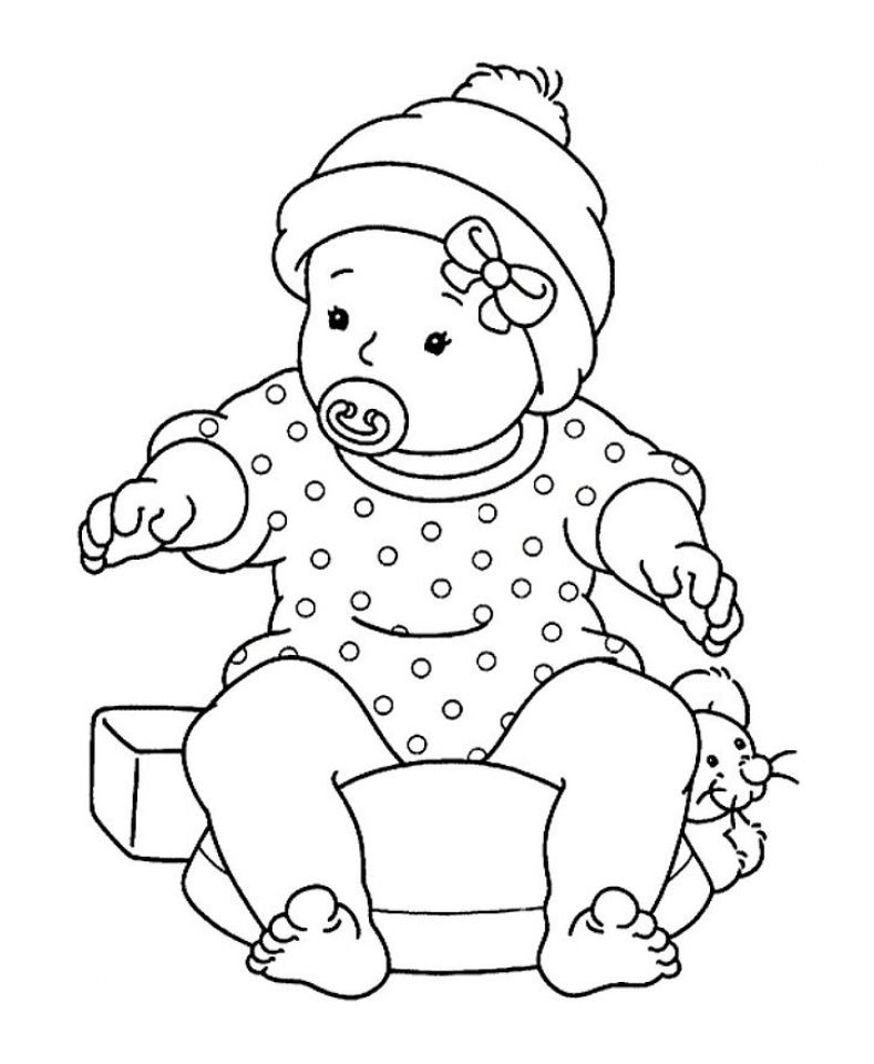 789x960 Baby Girl Coloring Pages My Design World Babies