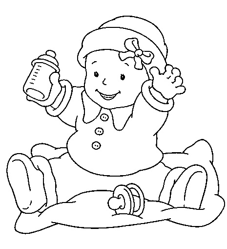 465x509 Baby Girl Colouring Pages Coloring Page