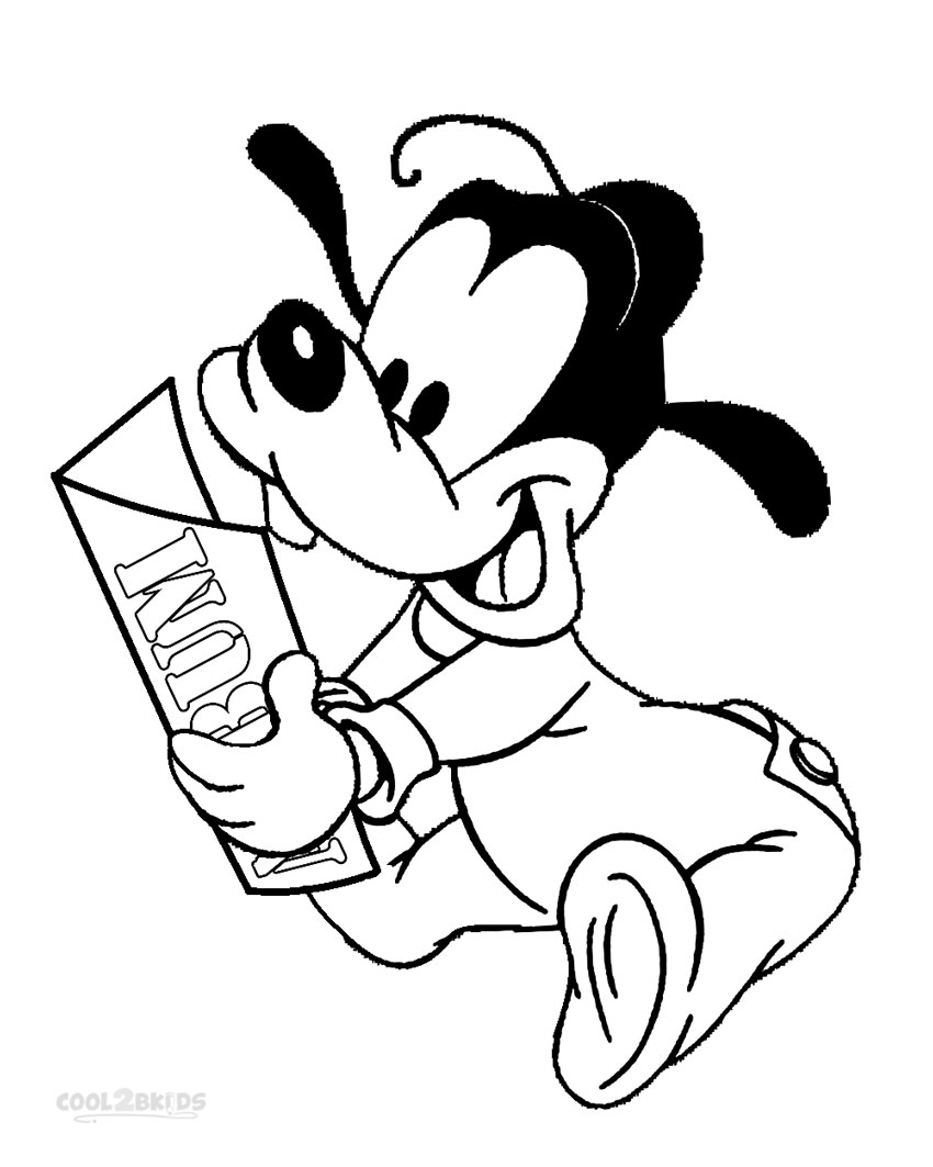 850x1063 Printable Goofy Coloring Pages For Kids Cool2bkids Baby Goofy