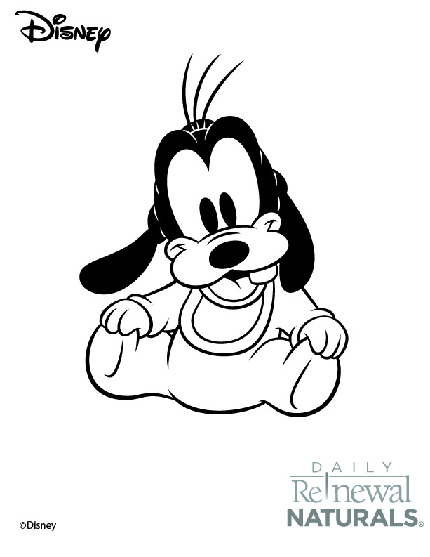 613x793 Baby Goofy Coloring Pages