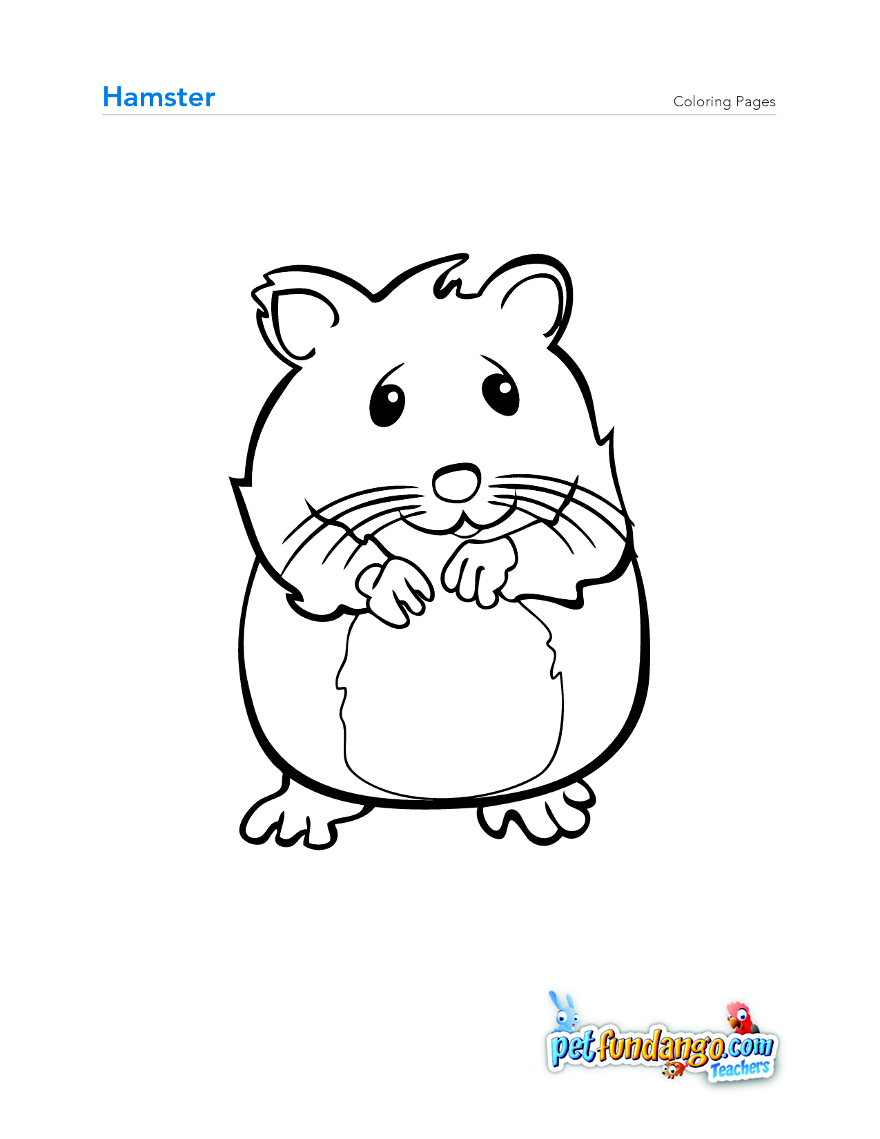 1275x1650 Hamster Coloring Page Osob Preschool Farm, Pet