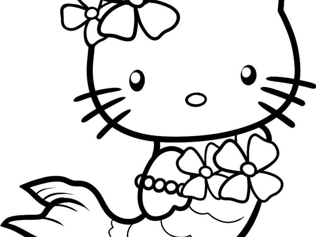 1024x768 Princess Hello Kitty Coloring Pages Free Printable Cartoons Sheets