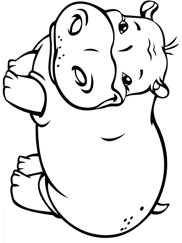 750x1000 Hippo Coloring Pages Hippo Coloring Pages Baby Hippo Coloring