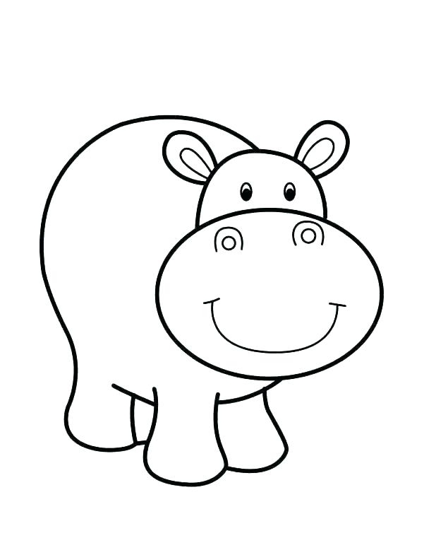 618x785 Hippopotamus Coloring Pages Baby Hippo Coloring Pages Baby Hippo
