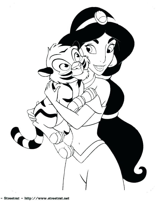 700x856 Jasmine Coloring Page Jasmine The Princess Coloring Pages Princess