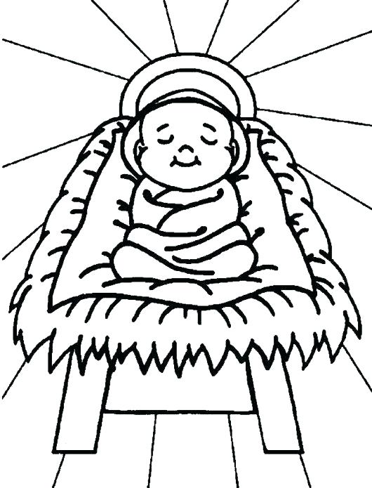 530x695 Coloring Picture Of Baby Jesus Baby Nativity Picture Coloring Page