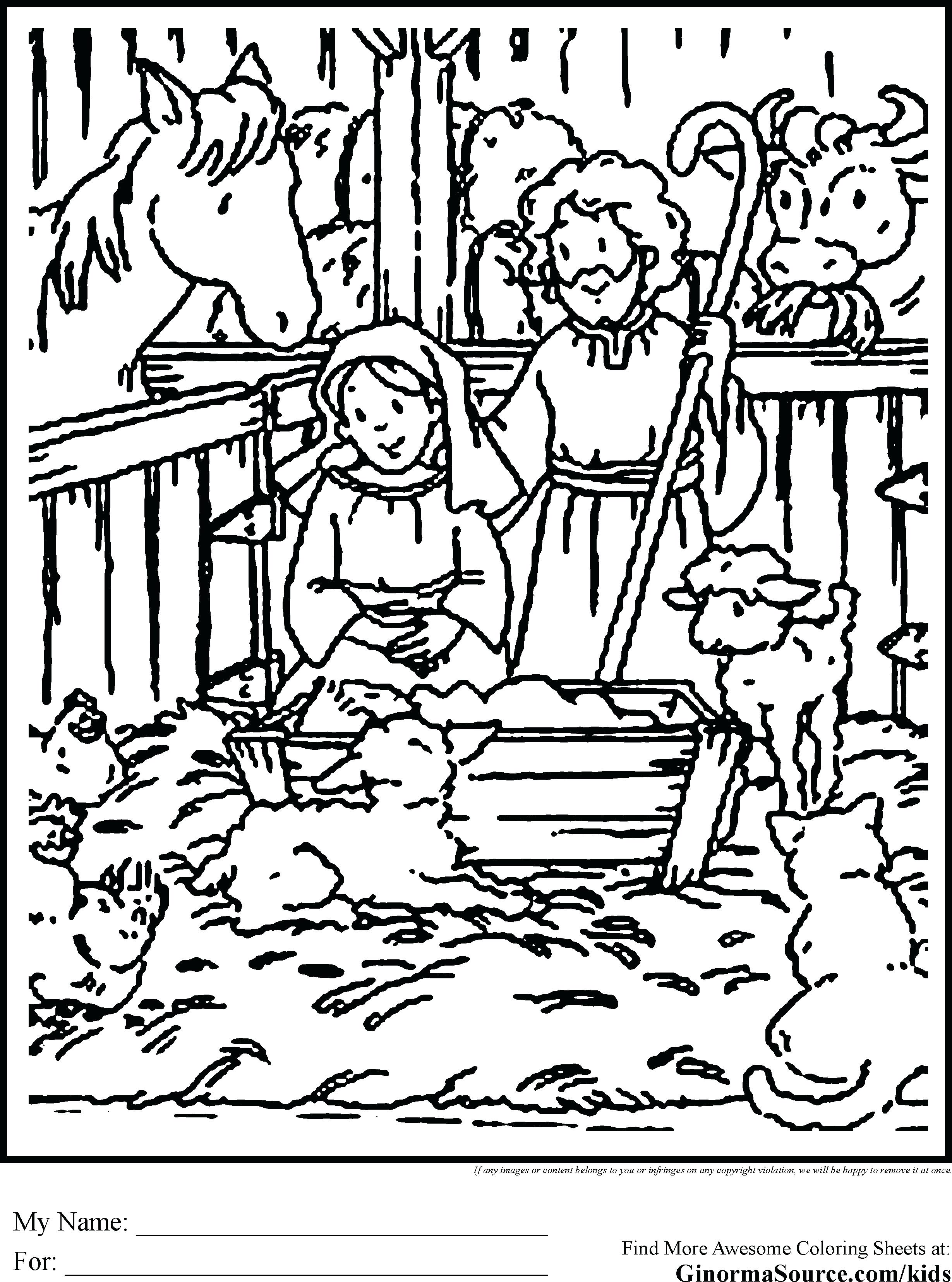 2459x3310 Revealing Manger Coloring Page Baby Jesus Page