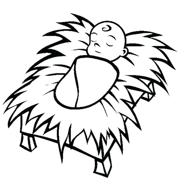 600x612 Baby Jesus Coloring Page Printable Baby Coloring Page Baby Jesus