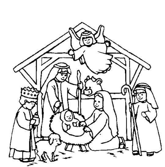 540x546 Christmas Coloring Pages Nativity