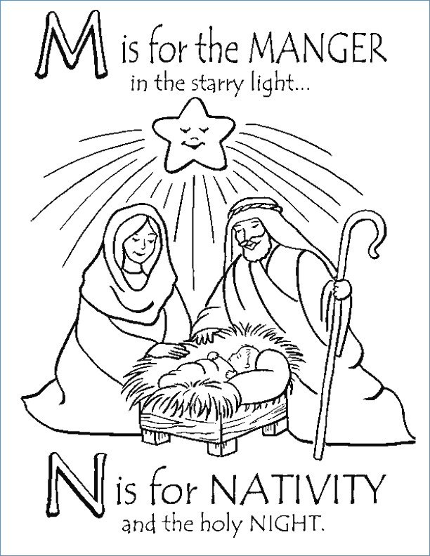 Baby Jesus Coloring Pages Printable Free