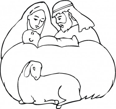 373x350 Baby Jesus Coloring Pages