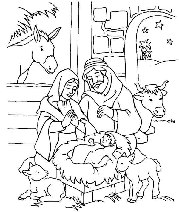 600x709 Coloring Pages. Jesus Birth Coloring Pages