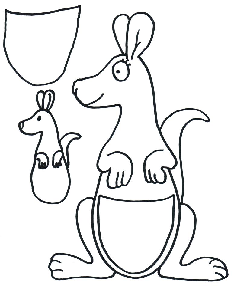 775x945 Kangaroo Coloring Pages Preschool Programs Chapter Baby Kangaroo