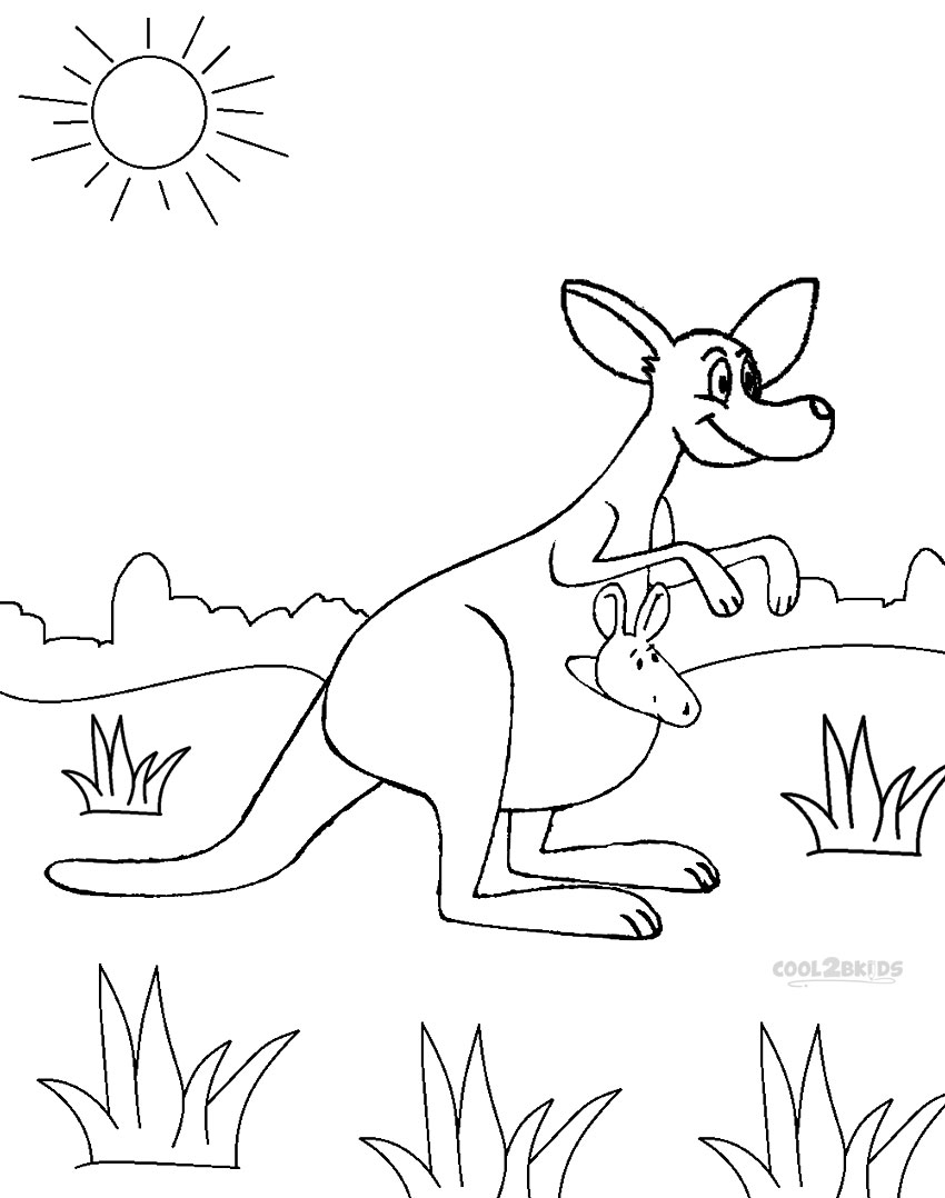 850x1078 Printable Kangaroo Coloring Pages For Kids Cool2bkids