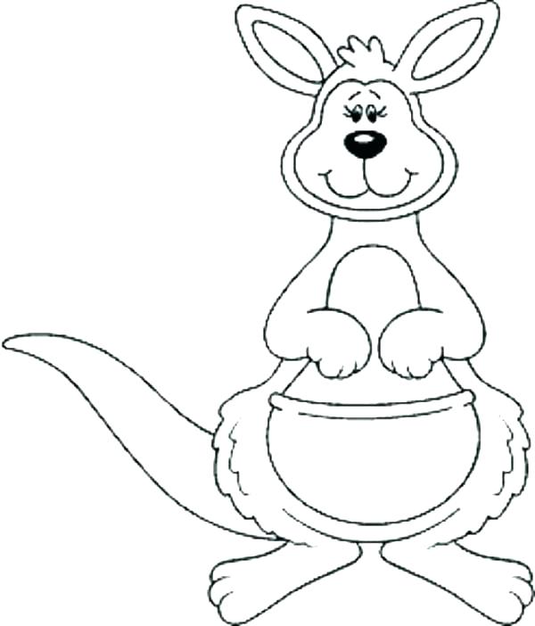 600x702 Baby Kangaroo Coloring Sheet Kangaroo Coloring Pages Kangaroo
