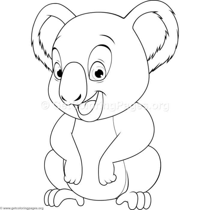 Baby Koala Coloring Pages
