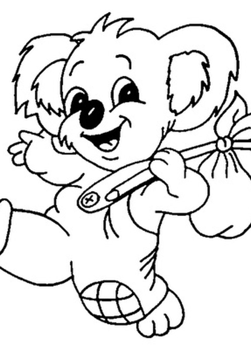 826x1169 Baby Koala Coloring Sheets Free Coloring Pages