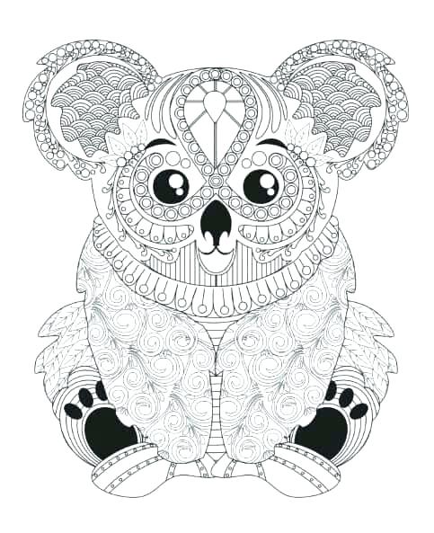 483x593 Koala Coloring Page