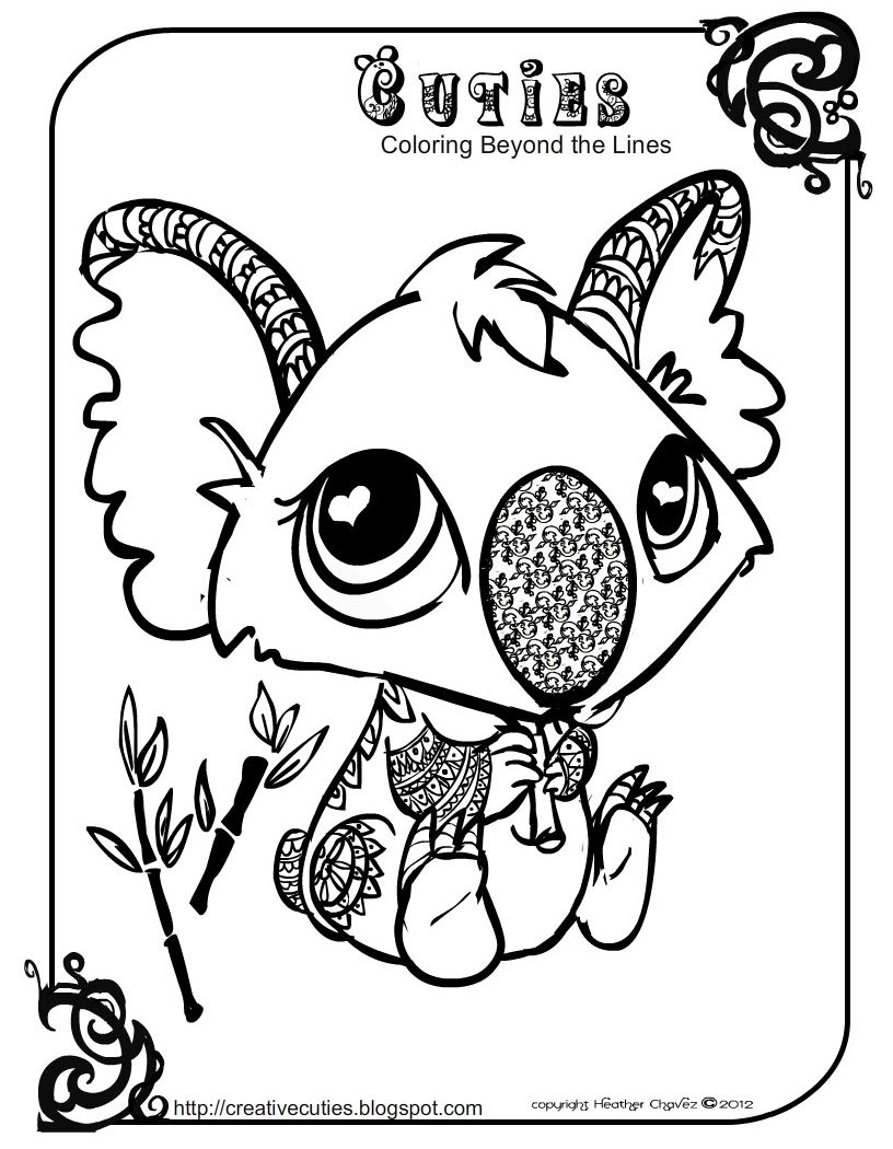 816x1050 Cute Baby Koala Coloring Pages Free Printable Animals Realistic
