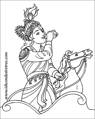 398x500 Baby Krishna Coloring Pages