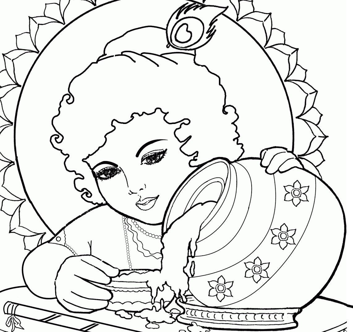 1142x1074 Photos Krishna Image Drawing Wallpaper,