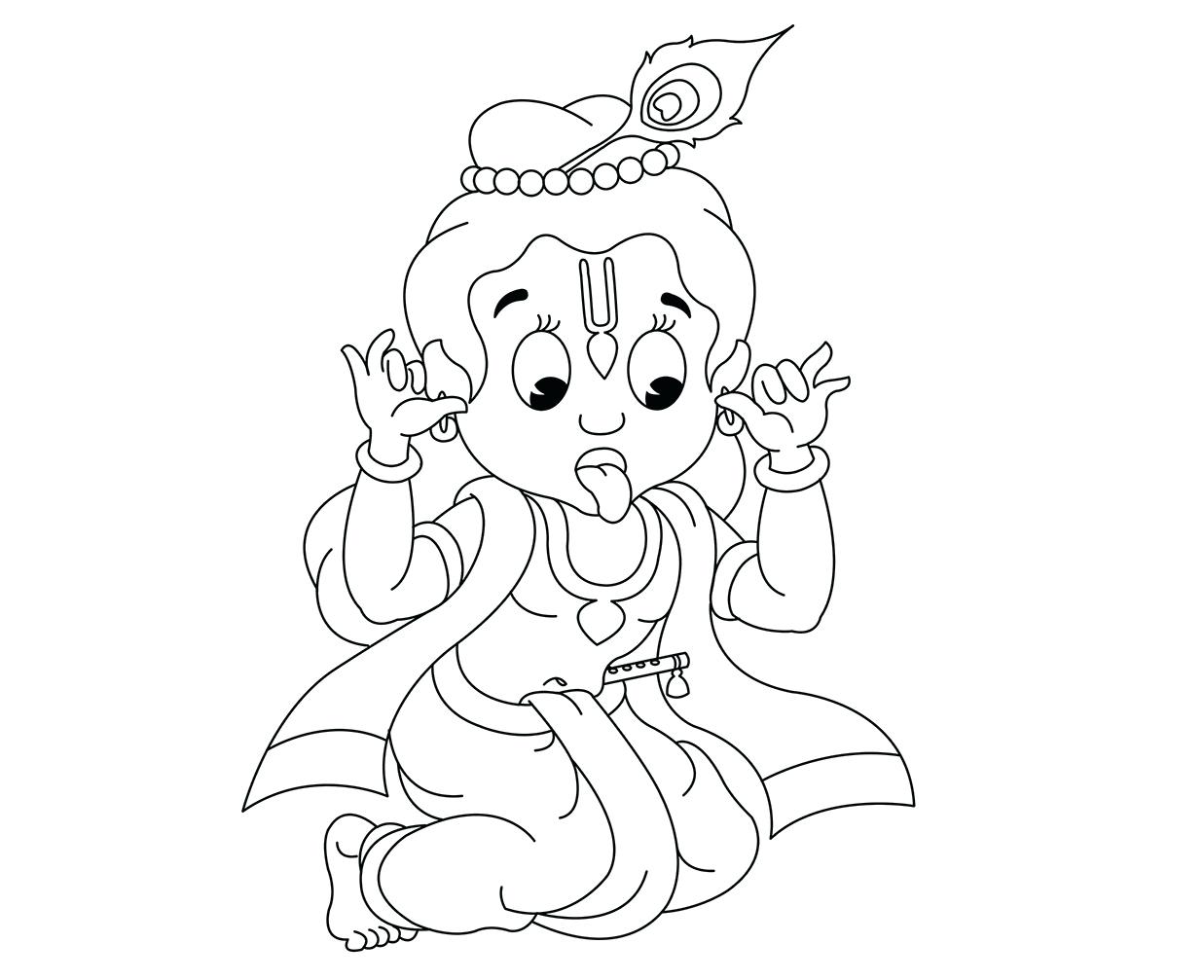 1237x1007 Radha Watching Krishna Play Her A Song With Flute Coloring Pages