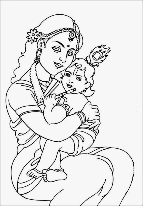 558x800 Colours Drawing Wallpaper Lord Baby Krishna Colour Drawing Hd
