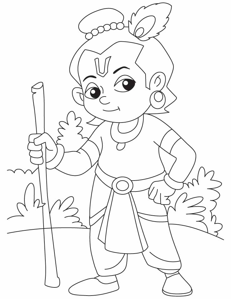 738x954 Baby Krishna Coloring Pages