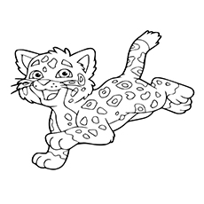 Baby Leopard Coloring Pages