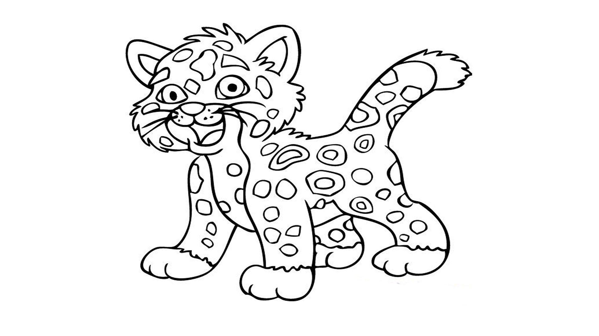 1920x1080 Baby Tiger Coloring Pages