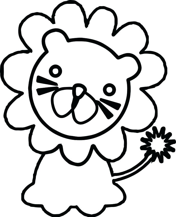 687x846 Marvellous Baby Lion Coloring Pages Zoo Animal Coloring Page Zoo