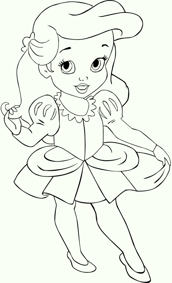 600x984 Baby Little Mermaid Coloring Pages Printable Free Coloring Sheets