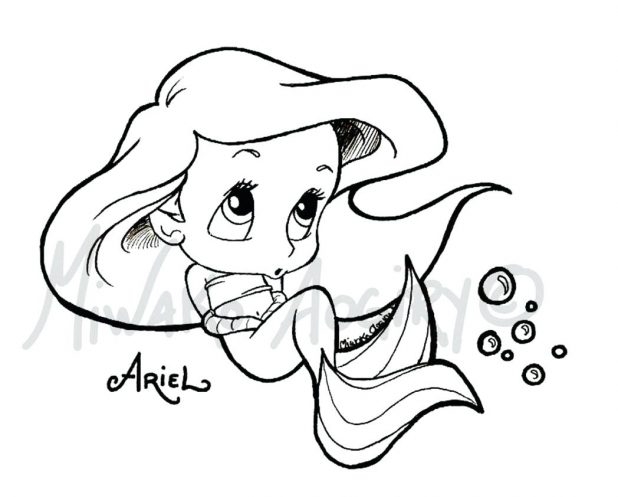 618x497 Ariel The Little Mermaid Coloring Pages Disney Coloring Pages Baby