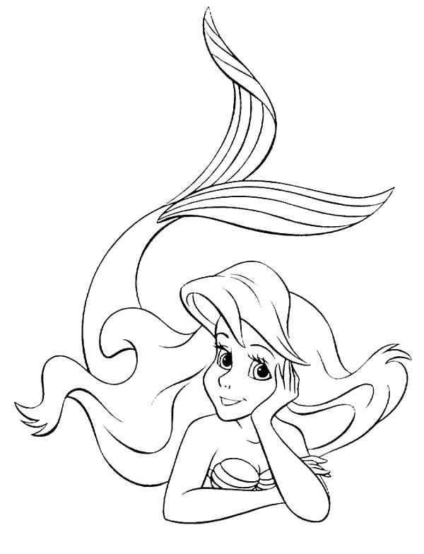 600x784 Ariel The Little Mermaid Coloring Pages Baby Little Mermaid