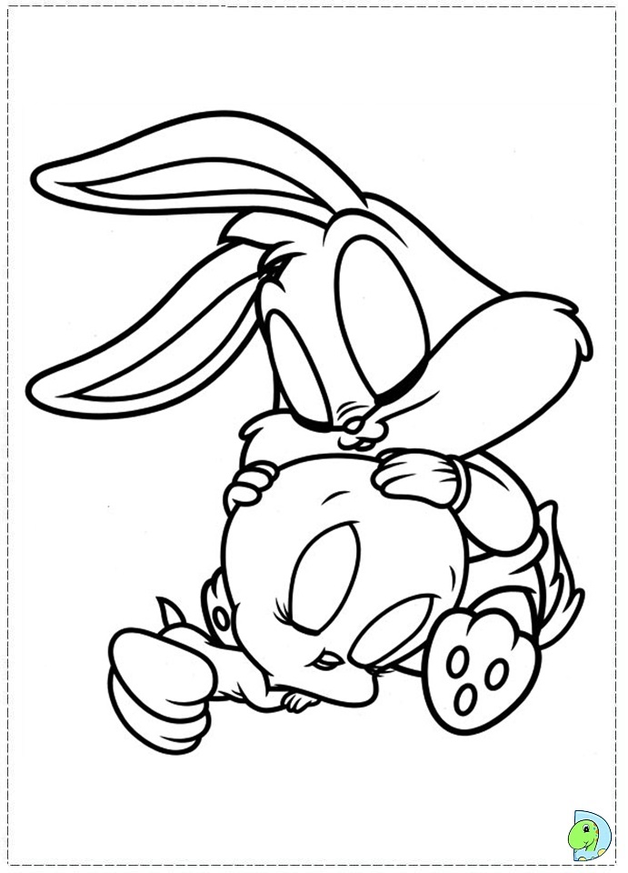 691x960 Baby Looney Tunes Coloring Page Dinokids Org Inside Pages Designs