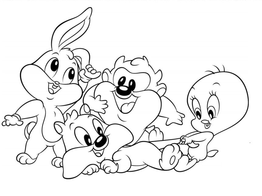 863x648 Baby Looney Tunes Coloring Pages To Print