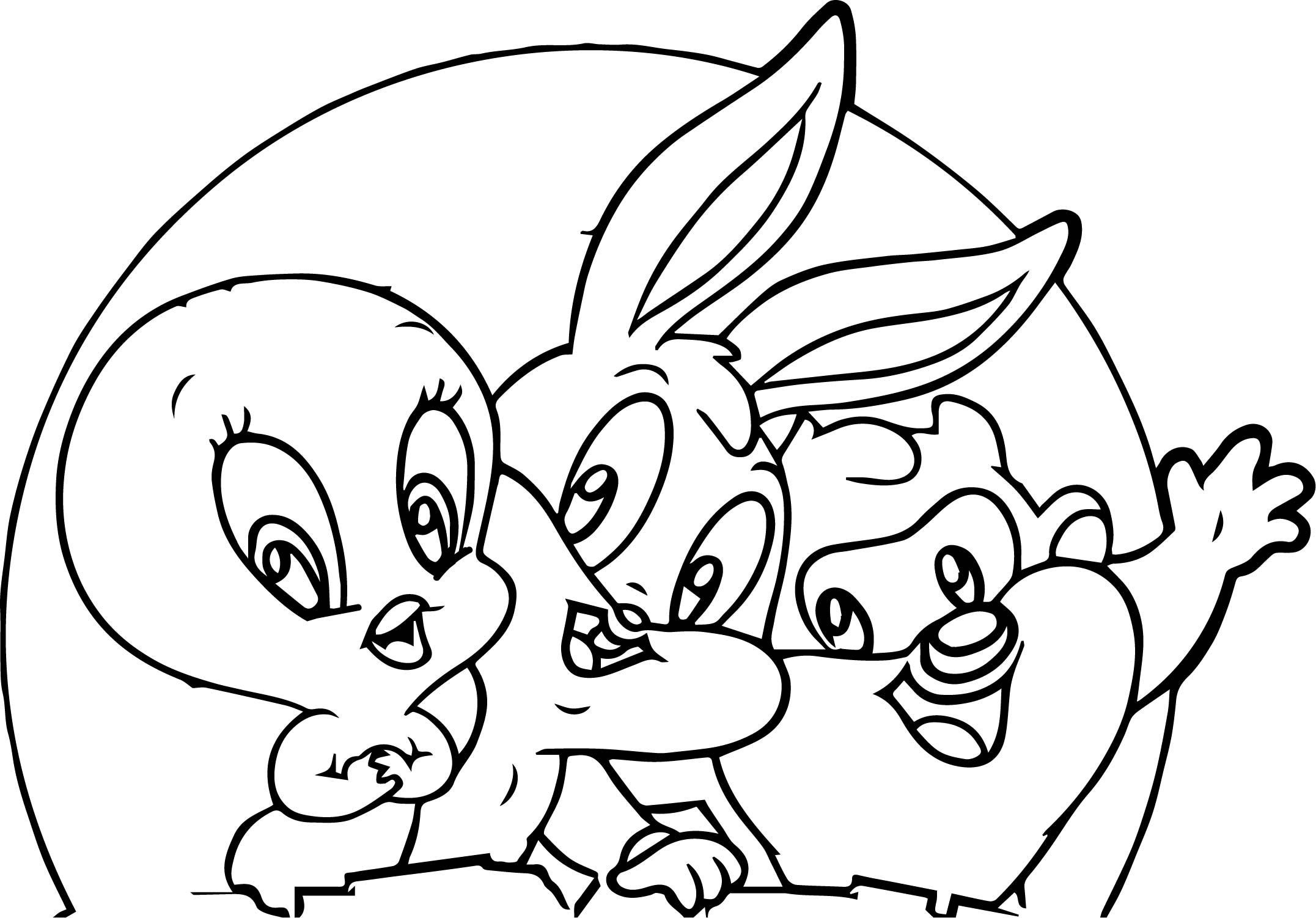 2153x1502 Baby Looney Tunes Tweety Coloring Pages Wagashiya