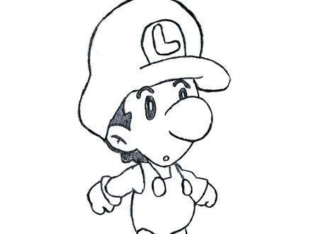 Baby Luigi Coloring Pages